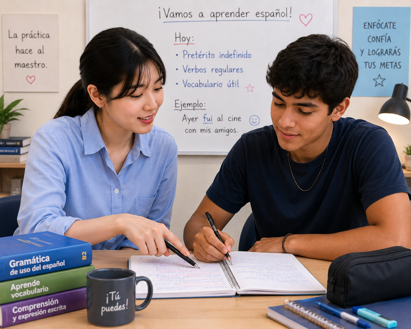 Estudiante en el campus